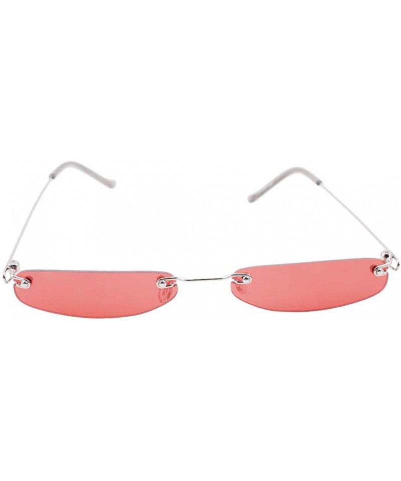 Rimless Fashion Rimless Delicate Sunglasses Versatile - Red - C018IS9YR2R $10.33