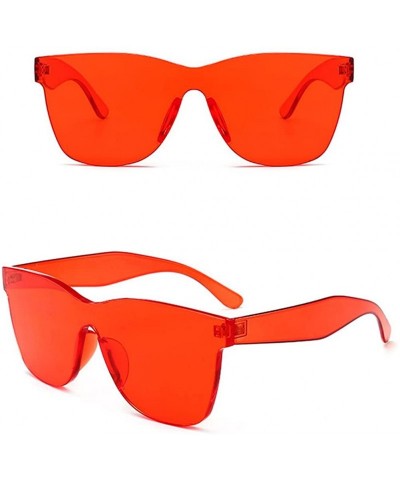 One Piece Sunglasses Transparent Frame Fashion Sun Glasses Women ...