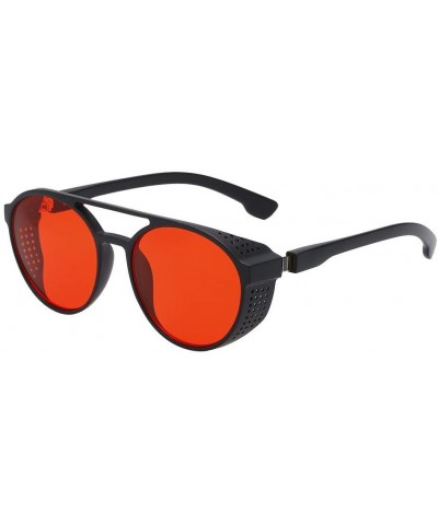 Aviator Men Vintage Eye Sunglasses Retro Eyewear Fashion UV Protection Luxury Accessory (Red) - Red - C7195N2CUG9 $19.85