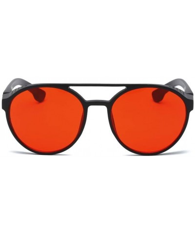Aviator Men Vintage Eye Sunglasses Retro Eyewear Fashion UV Protection Luxury Accessory (Red) - Red - C7195N2CUG9 $11.72