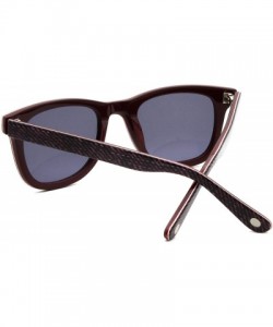 Square Men women square shape cowboy design sunglasses UV400 Protection - Wine - C918LYRCLA2 $27.34