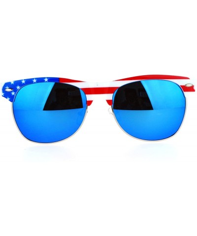 Wayfarer USA American Flag Print Sunglasses Unisex Patriotic Fashion Shades UV 400 - White/Us Flag - CB187K4HY7O $11.94