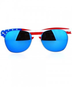 Wayfarer USA American Flag Print Sunglasses Unisex Patriotic Fashion Shades UV 400 - White/Us Flag - CB187K4HY7O $11.94