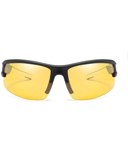 Goggle Polarized Sports Cycling Sunglasses for Men Women Driving Glasses Shades - Black Frame Night Vision Lens - CX18RDZ7Q83...
