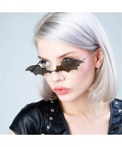 Rimless New Fashion Bat Sunglasses Women Luxury Vintage Mirror Rimless Sun Glasses Unique Sunglasses Female Male Uv400 - CV19...