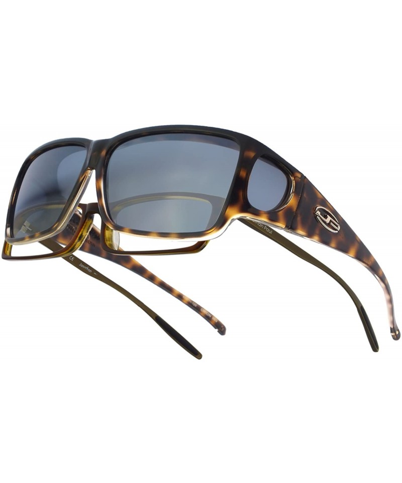 Square Eyewear Sunglasses - Orion / Frame Cheetah Lens Grey Polarvue - CA11GY8LZ53 $51.11