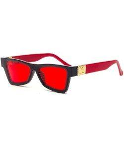 Square Retro Millionaire Sunglasses Cateye Metal punk Rock Hip hop Sunglasses men women - 5 - C2190S8TWOW $16.10