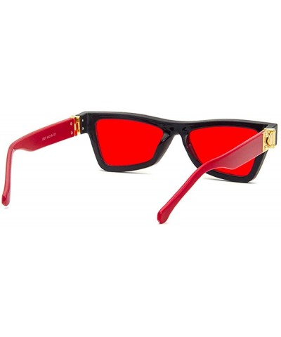 Square Retro Millionaire Sunglasses Cateye Metal punk Rock Hip hop Sunglasses men women - 5 - C2190S8TWOW $16.10