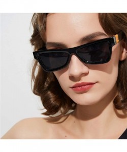 Square Retro Millionaire Sunglasses Cateye Metal punk Rock Hip hop Sunglasses men women - 5 - C2190S8TWOW $16.10