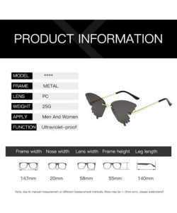 Butterfly Retro Vintage Gradient Butterfly Eye Sunglasses Alloy Frame Cosplay Sunglasses for Womens Mens Girls Boys - Brown -...