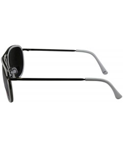 Aviator 3 Pairs Swag Aviator B Fashion Sunglasses Black White Pink Frame Flash Mirror Lens - CA18Z6LTEWX $74.06