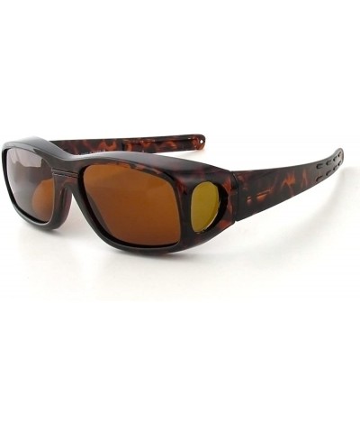 Sport Fitover Rx Wear-Over Sunglasses F-104 - Tortoise - C311MQQ67C3 $11.64