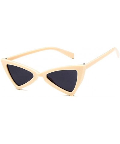 Butterfly Women/Men Sunglasses Fashion Bow Frame UV400 Anti-glare Lens Glasses - Yellow&gray - CZ18D4RZ76G $11.68