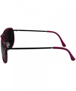 Aviator 3 Pairs Swag Aviator B Fashion Sunglasses Black White Pink Frame Flash Mirror Lens - CA18Z6LTEWX $74.06