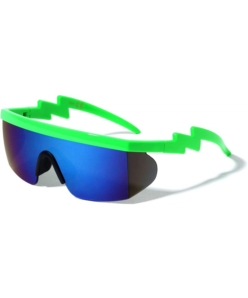 Shield Cape Town Rimless Retro Sport Shield Fashion Color Sunglasses - Green - CW196IOQQE0 $15.82