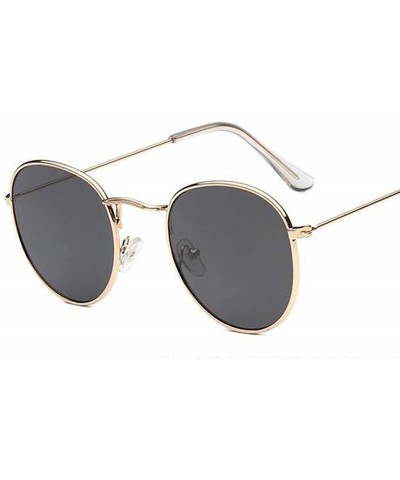 Round Luxury Vintage Round Sunglasses Women Brand Designer Female Sunglass Points Sun Glasses Lady Mirror 2020 Oval - C219852...