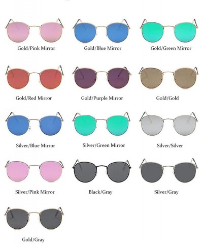 Round Luxury Vintage Round Sunglasses Women Brand Designer Female Sunglass Points Sun Glasses Lady Mirror 2020 Oval - C219852...