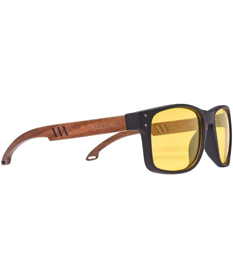 Square Bamboo Sunglasses with Polarized lenses-Handmade Wood Shades for Men&Women - Multicoloured - C018LXS7G3R $27.54