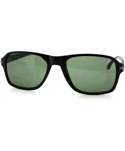 Rectangular Mens Stylish Casual Fashion Soft Rectangular Frame Sunglasses - Matte Black - CA11XMGEGXD $7.91