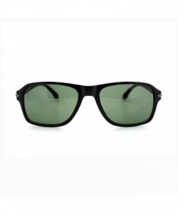 Rectangular Mens Stylish Casual Fashion Soft Rectangular Frame Sunglasses - Matte Black - CA11XMGEGXD $7.91