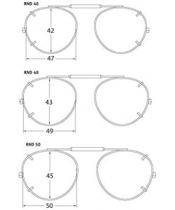 Round Visionaries Polarized Clip on Sunglasses - Round - Bronze Frame - 47 x 42 Eye - CZ12MADOGL0 $35.74