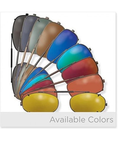 Round Visionaries Polarized Clip on Sunglasses - Round - Bronze Frame - 47 x 42 Eye - CZ12MADOGL0 $35.74