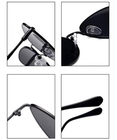Cat Eye Vintage Sunglasses Glasses Female Sunglass - Silver Blue - C1199D4TKSX $17.05