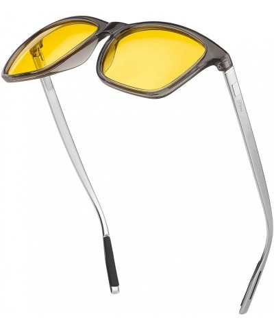 Aviator Anti Glare Night Driving Polarized Glasses for Men Women HD Day Night Vision Sunglasses - C218IGX3SET $13.58