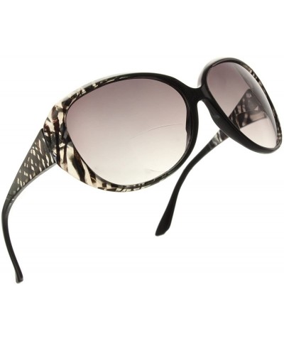 Oversized Bodacious Bifocal Reading Sunglasses Readers for Women - Black - CT11O27QQTX $32.34