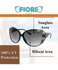 Oversized Bodacious Bifocal Reading Sunglasses Readers for Women - Black - CT11O27QQTX $16.17