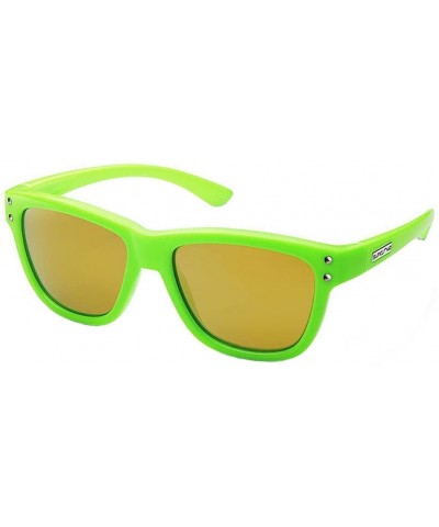 Square Carob Polarized Sunglasses - Green Frame - CV11MWMOLO7 $25.93