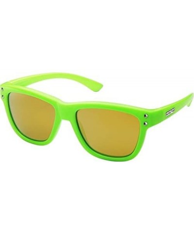 Square Carob Polarized Sunglasses - Green Frame - CV11MWMOLO7 $25.93