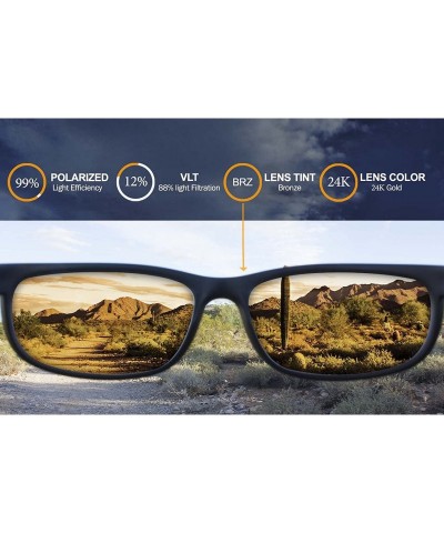 Sport Polarized Replacement Lenses for Dragon Calavera Sunglasses - Multiple Options - 24k Gold - CM188I5DM3D $38.04