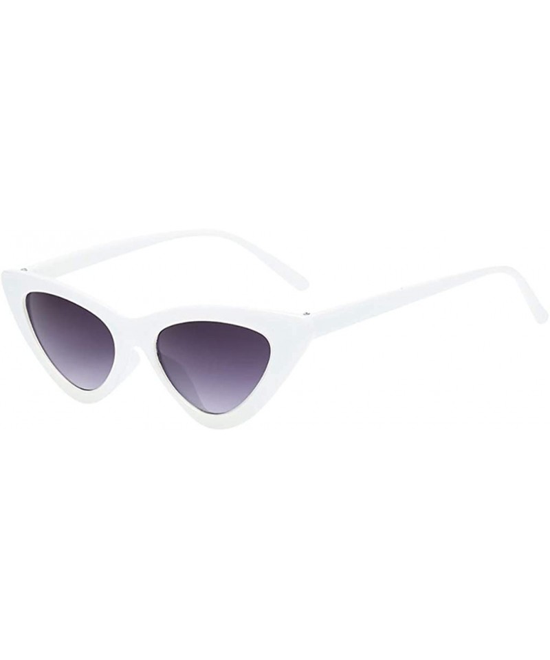 Rimless Women Goggles Cat Eye Glasses Vintage Style Retro Classic Sunglasses - E - CZ18Q3TESU0 $18.73