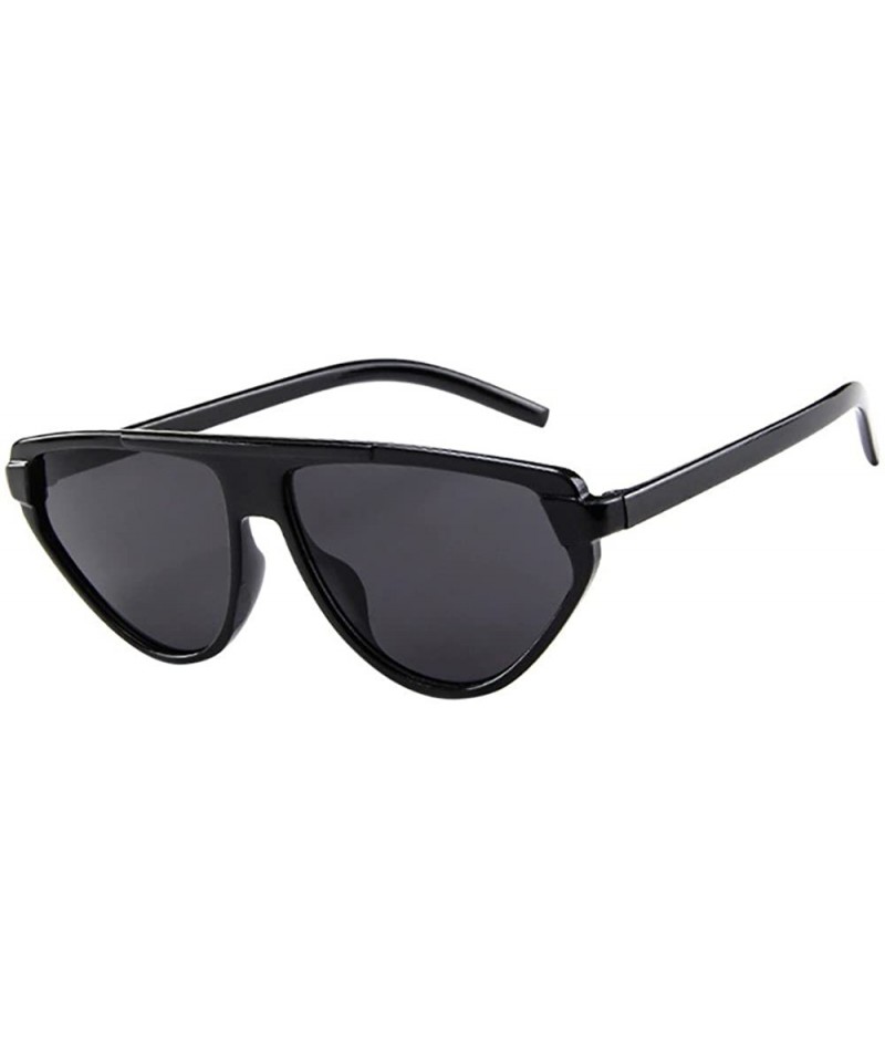 Rectangular Unisex Fashion Sunglasses-Women Men Vintage Retro Glasses Eyewear - F - CH18Q54HU5U $7.04