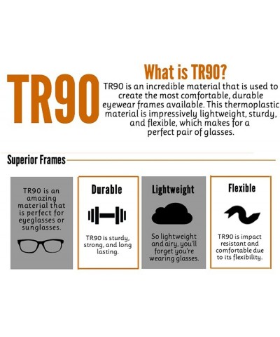 Oval TR90 Readers Flexie Reading Glasses 1291RT - Matte Tortoise - CI12FLE6OC9 $14.24