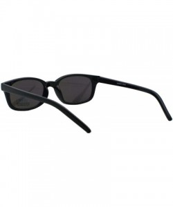 Oval Oval Rectangular Sunglasses Small Narrow Frame Multicolor Lens Shades - Black (Yellow Green Mirror) - C718I7TGR5C $20.18