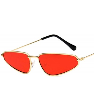 Sport Vintage Classic Retro Personalized Triangle Sunglasses for Women Metal Glass UV 400 Protection Sunglasses - CI18T3XE3WT...