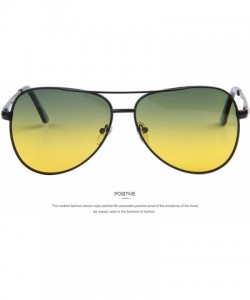 Goggle Men Polarized Sunglasses Night Vision Driving UV400 - C02 Black Black - CG199CGQWDW $27.20