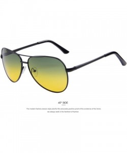 Goggle Men Polarized Sunglasses Night Vision Driving UV400 - C02 Black Black - CG199CGQWDW $27.20