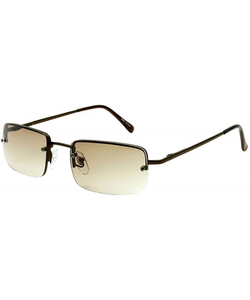 Square Retro Vintage Fashion Clear Frame Collection"Jesse" - Brown - CT18ODO6QR2 $7.92