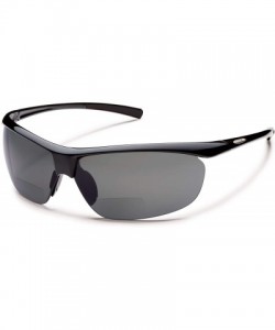Semi-rimless Zephyr +2.50 Polarized Reader Sunglasses - Black Frame - C811811LE11 $39.08