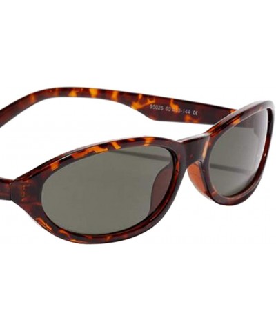 Oval Men Novelty UV400 Small Cat Eye Sunglasses Shades Rave Club Costume Hip-Hop - Brown - CE190DW2QDD $7.48