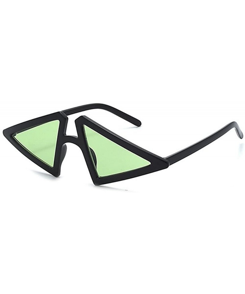 Oversized Fashion Vintage Triangle Shape Punk Style Sunglasses for Women Men UV400 - Green - C418E8U8TL5 $8.31