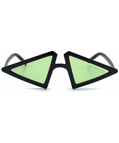 Oversized Fashion Vintage Triangle Shape Punk Style Sunglasses for Women Men UV400 - Green - C418E8U8TL5 $8.31