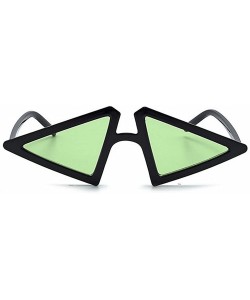 Oversized Fashion Vintage Triangle Shape Punk Style Sunglasses for Women Men UV400 - Green - C418E8U8TL5 $8.31