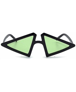 Oversized Fashion Vintage Triangle Shape Punk Style Sunglasses for Women Men UV400 - Green - C418E8U8TL5 $8.31