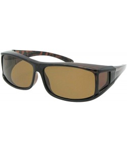 Rectangular Polarized Fit Over Sunglasses Worn Over Prescription Glasses F11 - Tortoise-brown Lens - C6187OCYCQ9 $15.97