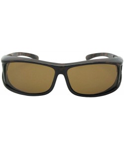 Rectangular Polarized Fit Over Sunglasses Worn Over Prescription Glasses F11 - Tortoise-brown Lens - C6187OCYCQ9 $15.97