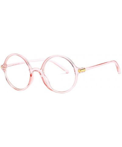 Semi-rimless Blue Light Blocking Glasses Polarized Round Frame Eyeglasses Anti Blue Ray Glasses for Women Men - Pink - CT18QH...